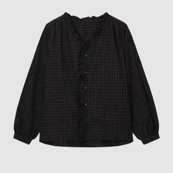 [BUNJANG] Soddingke Bread Rosalie Check Blouse / 쏘딩키브레드 rosalie check blouse