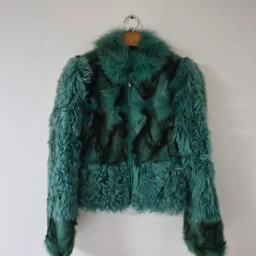 [BUNJANG] SALLY & JOHN Wool Fur Jacket Green / [SALLY &JOHN]양모퍼 자켓 그린