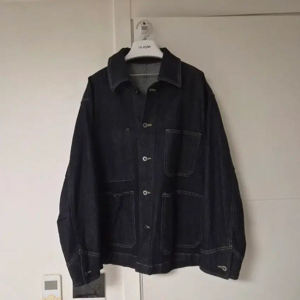 [BUNJANG] SHIFT G Mallet Denim Coverall / 시프트지 말렛 데님 커버올 100
