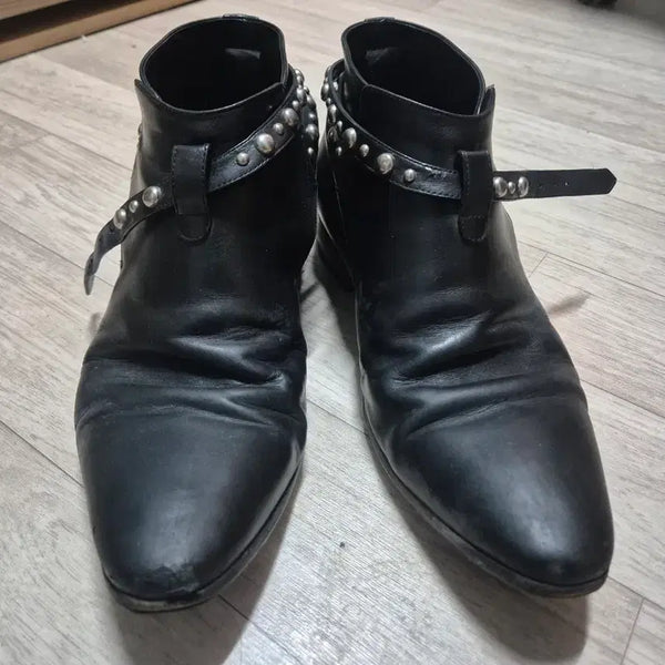 [BUNJANG] Saint Laurent Studded Harness Ankle Boots / 생로랑 스터드 하네스 앵클부츠