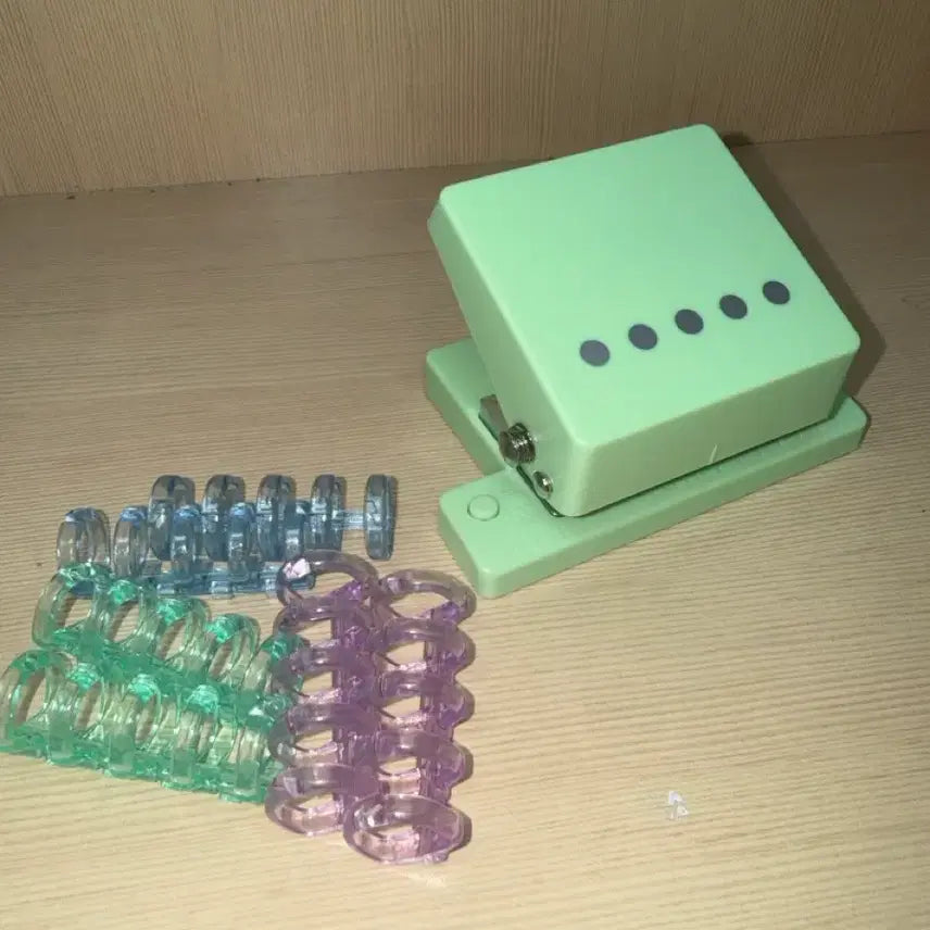 [BUNJANG] 5-Hole Paper Punch and Ring Set / 5구 종이 펀치 / 링 7세트
