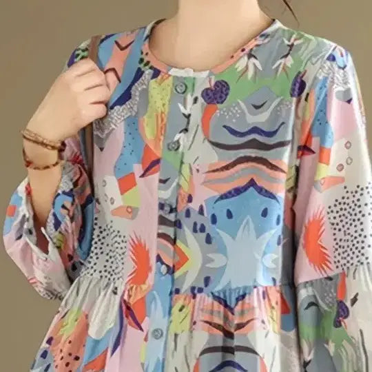 [BUNJANG] Unique Pattern Blouse / 브라우스(새상품