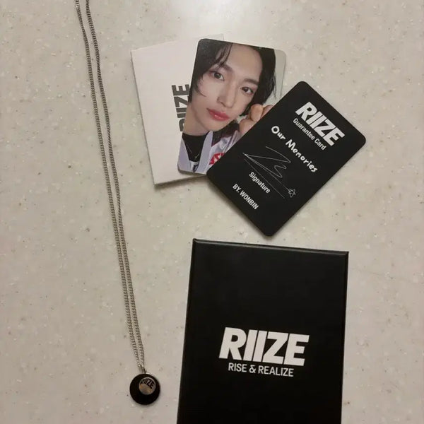 [BUNJANG] RIIZE Wonbin Sterling Silver 925 Necklace Photocard Set / 라이즈 원빈 925목걸이 굿즈 포토카드 포함