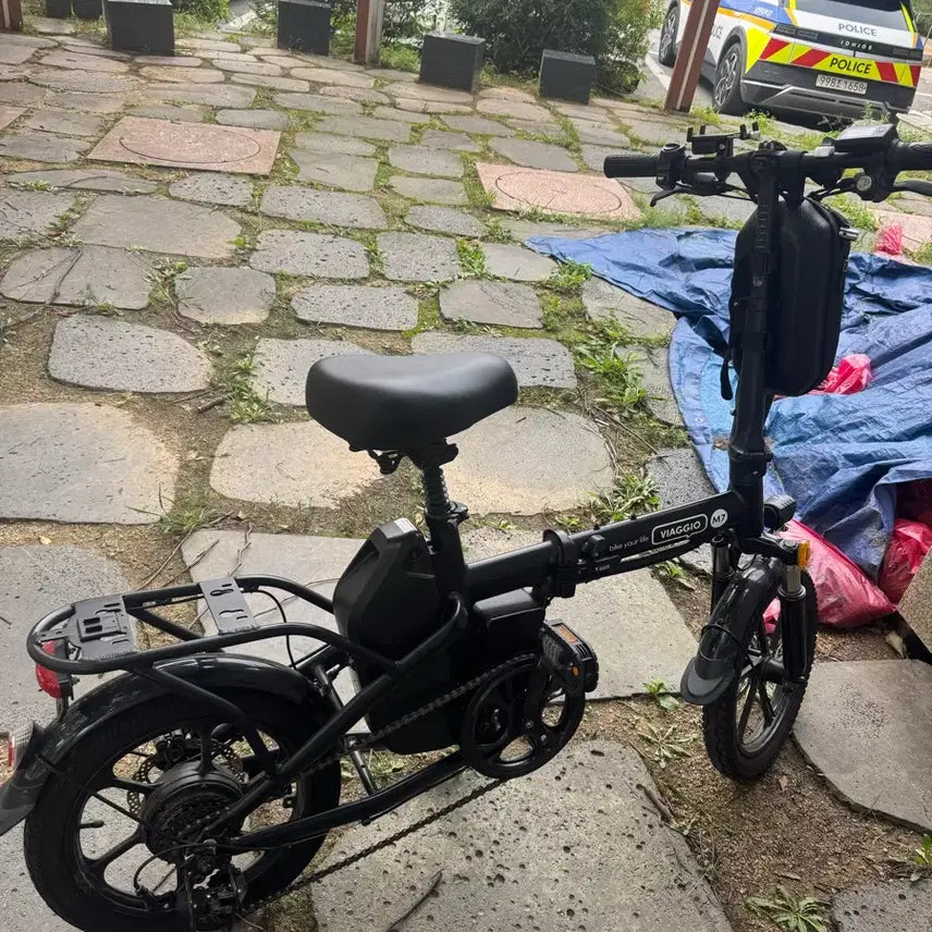 [BUNJANG] Biagio M7 Folding Electric Bicycle Black / 비아지오 M7 접이식 전기자전거 블랙