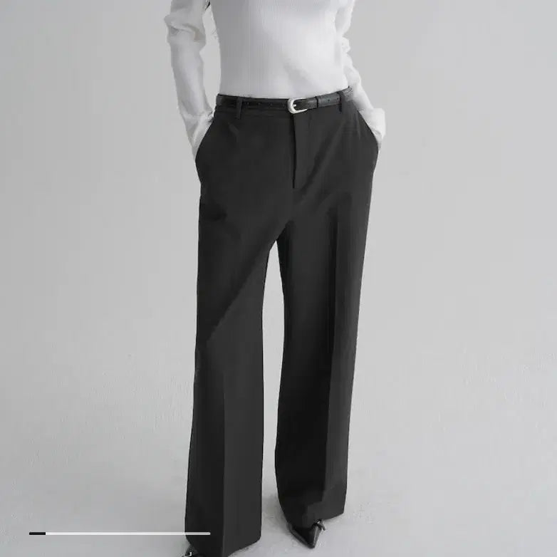 [BUNJANG] 8seconds Straight Wide Slacks Pants (Tag Attached New) / [택 새상품] 에잇세컨즈 스트레이트 와이드 슬랙스 팬츠