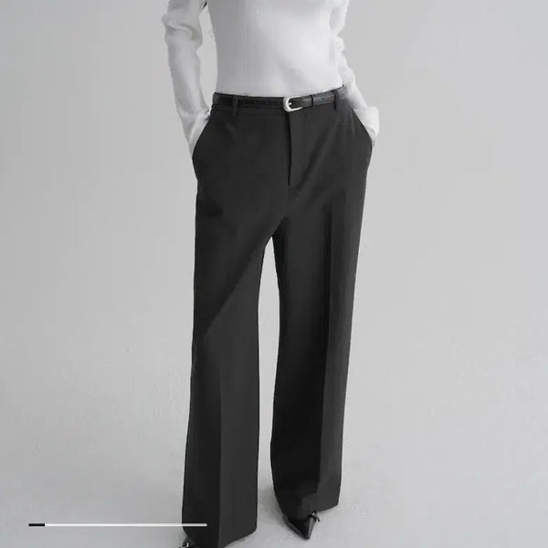 [BUNJANG] 8seconds Straight Wide Slacks Pants (Tag Attached New) / [택 새상품] 에잇세컨즈 스트레이트 와이드 슬랙스 팬츠