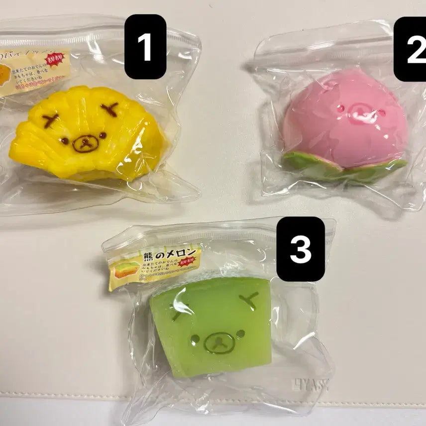 [BUNJANG] Rilakkuma Peach Melon Mushroom Squishy / |말랑이, 슬랑이| 파인 복숭아 메론 버섯 자루 리락쿠마 말랑이 수박 슬랑이