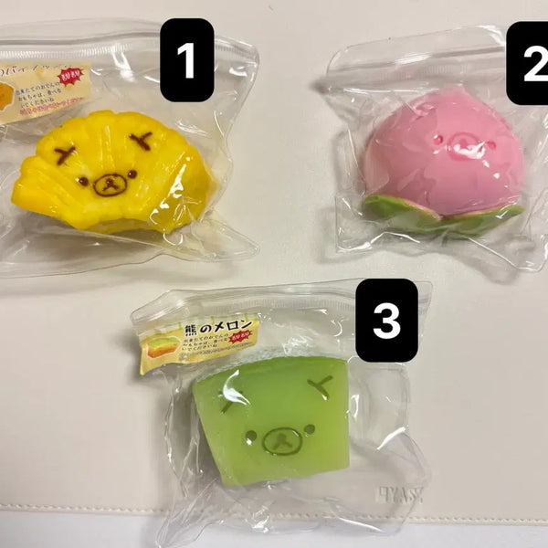 [BUNJANG] Rilakkuma Peach Melon Mushroom Squishy / |말랑이, 슬랑이| 파인 복숭아 메론 버섯 자루 리락쿠마 말랑이 수박 슬랑이