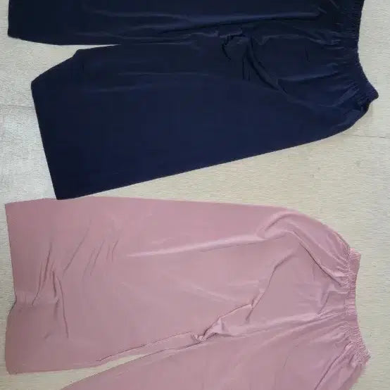 [BUNJANG] Wide Leg Pants - Navy/Pink / (새상품)와이드 팬츠 네이비/핑크