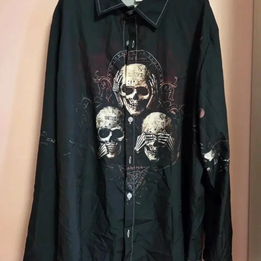 [BUNJANG] Skull Print Shirt Black XL / 해골 프린팅 셔츠 블랙