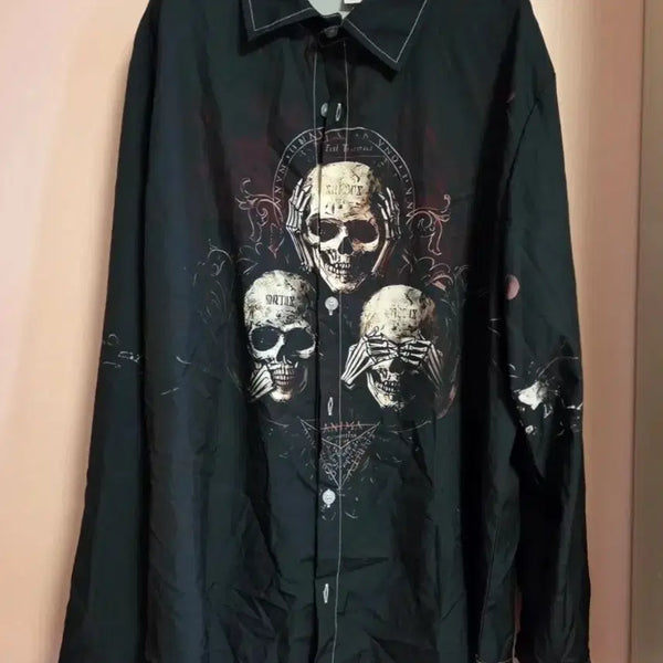 [BUNJANG] Skull Print Shirt Black XL / 해골 프린팅 셔츠 블랙