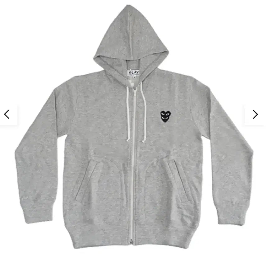 [BUNJANG] Comme des Garçons Double W"A"pen Hoodie Grey / 꼼데가르송 더블와펜 후드집업 그레이