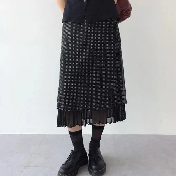 [BUNJANG] Polka Dot Midi Skirt / 도트 미디스커트