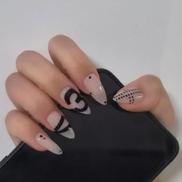 [BUNJANG] Handmade Nude Heart Nail Tips / 수제 누드 <3네일팁