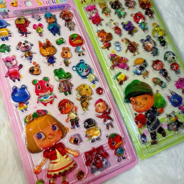 [BUNJANG] Animal Crossing 3D Bobble Stickers / 모동숲 입체 봉봉 스티커
