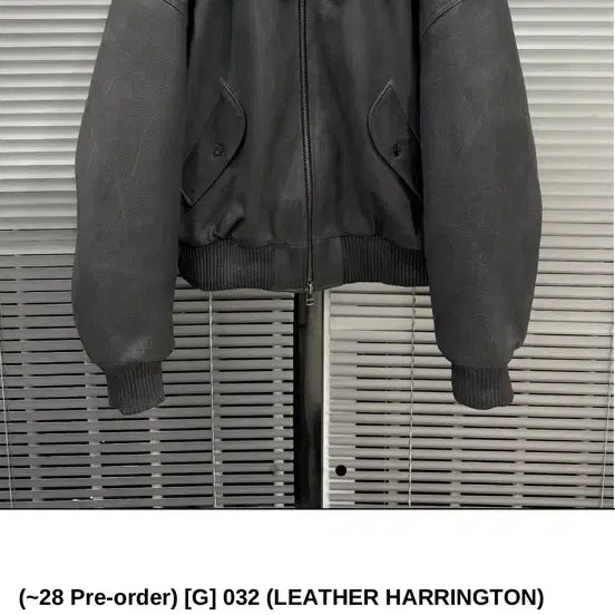 [BUNJANG] gless Harrington Leather Jacket Size 0 / gless 글래스  글레스 해링턴 0사이즈