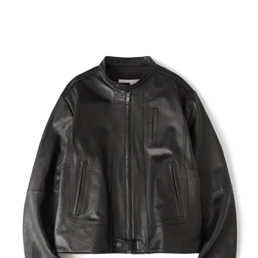 [BUNJANG] Haeching Room Lambskin Rider Jacket Black / 해칭룸 레더자켓 라이더 자켓 램스킨 블랙 3