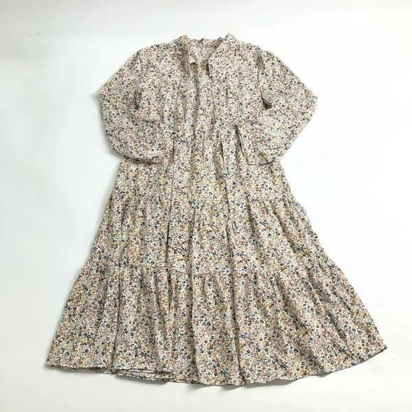 [BUNJANG] Flower Pattern Long Dress / 플라워 패턴 롱 원피스