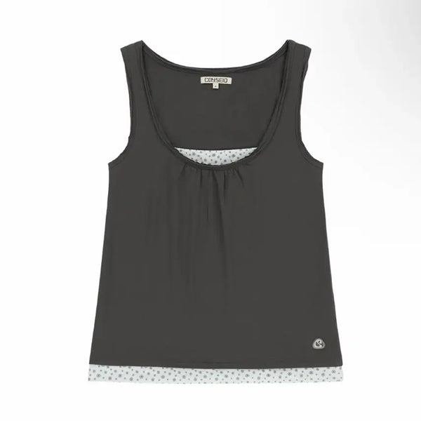 [BUNJANG] KOSEIO Dudu Layered Sleeveless Charcoal / 새상품)코이세이오 두두 레이어드 슬리브리스 차콜