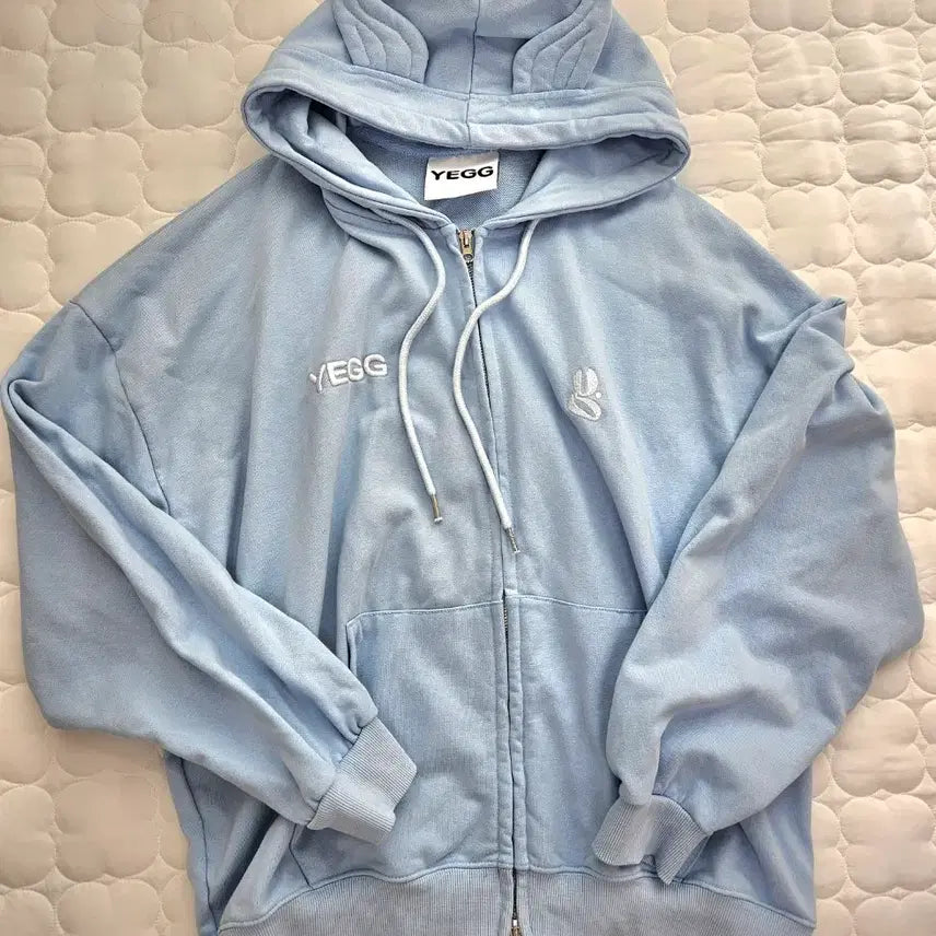 [BUNJANG] YEGG Wing Hoodie Sky Blue / 예그 YEGG 윙 후드집업 블루 Wing Hoodie Sky blue(Basic)