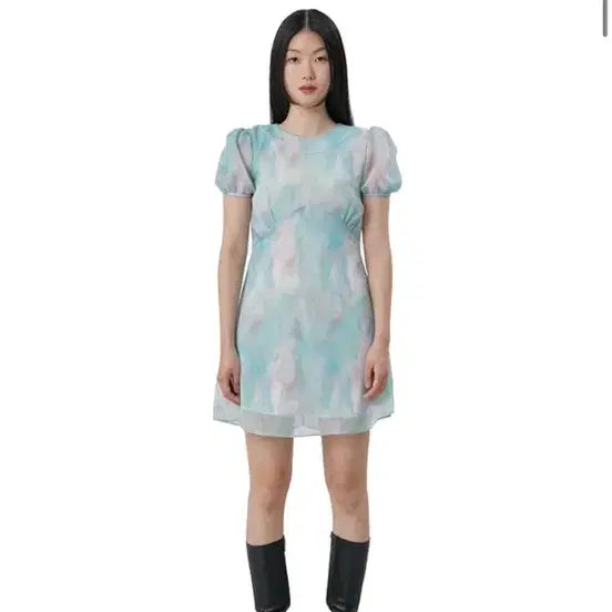 [BUNJANG] Curity Chiffon Mini Dress / 큐리티 쉬폰 원피스