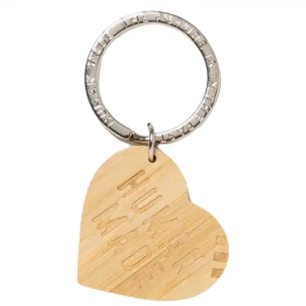 [BUNJANG] Human Made Heart Wood Keyring / 휴먼메이드 하트 우드 키링