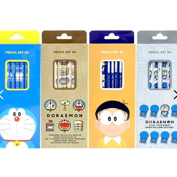 [BUNJANG] Doraemon 2B Pencil Set (4 Types, 5 Pencils Each) / 도라에몽 2B 5본 연필 세트 4종
