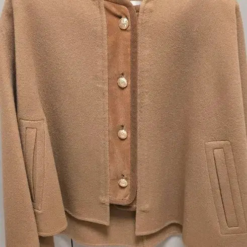 [BUNJANG] O'2nd Camel Cashmere Blend Cape Jacket (New) / O'2nd 카멜 캐시미어 혼방 케이프 자켓 (새상품)