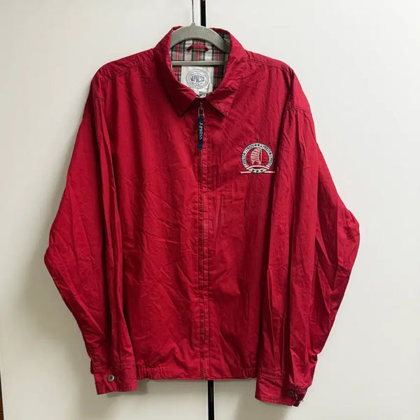 [BUNJANG] J.Press 00s Red Zip-Up Blouson Jacket (Size 100) / 00s j.press 제이프레스 레드 집업 블루종 자켓 (100)
