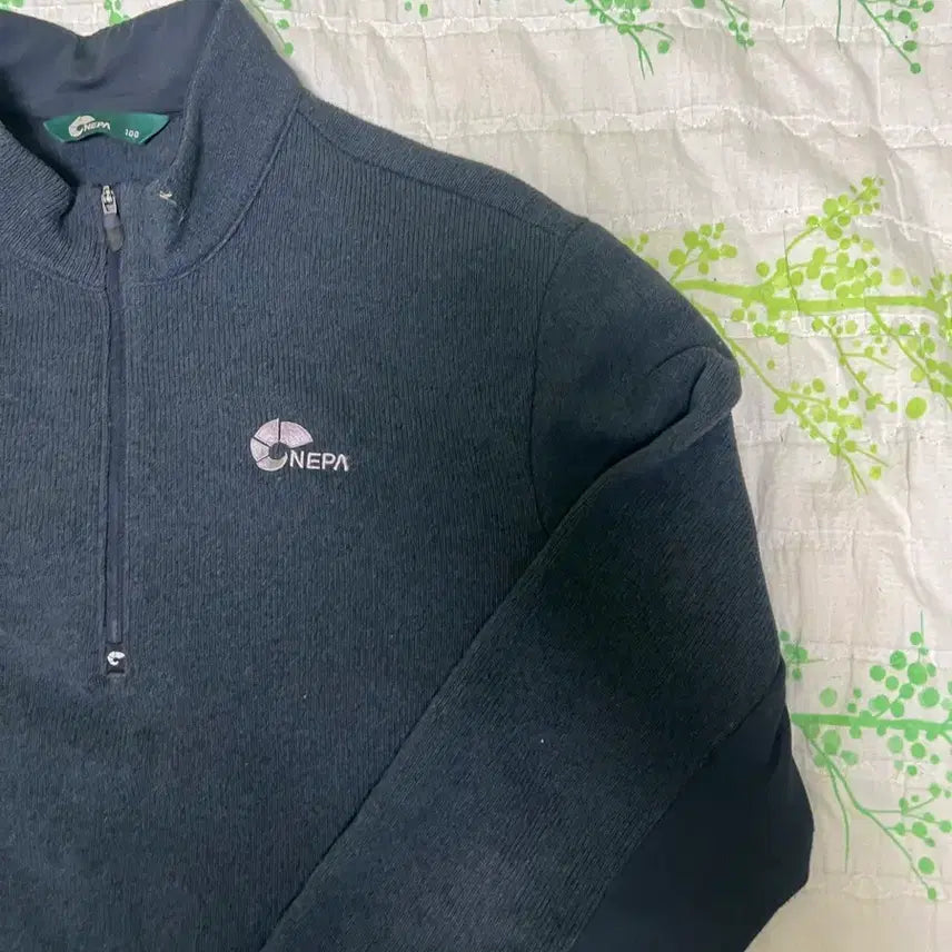 [BUNJANG] NEPA Navy Half Zip Sweatshirt 100 / NEPA 네이비 하프집업 맨투맨 100