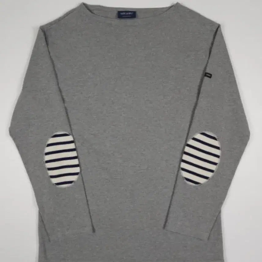 [BUNJANG] Saint James Guildo Elbow Patch T-Shirt Grey / 세인트제임스 길도 엘보우 패치 그레이 (T6)