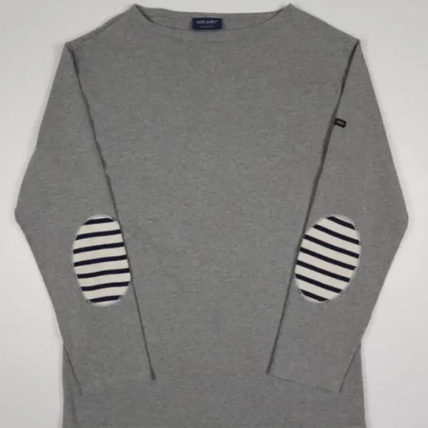 [BUNJANG] Saint James Guildo Elbow Patch T-Shirt Grey / 세인트제임스 길도 엘보우 패치 그레이 (T6)