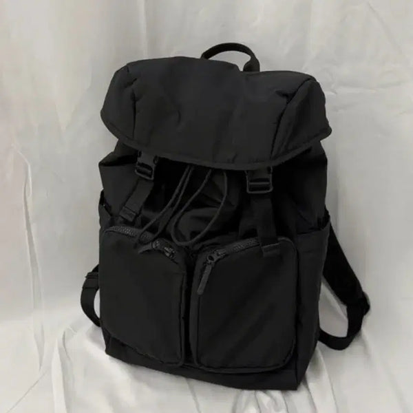 [BUNJANG] Uniqlo Multi Pocket Backpack Black / 유니클로 멀티 포켓 백팩 블랙 (478321)