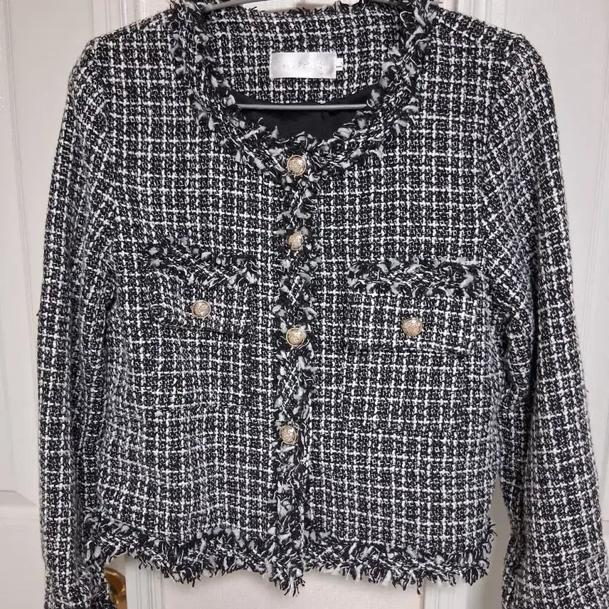 [BUNJANG] Black and White Tweed Jacket / 트위드 자켓 블랙 화이트