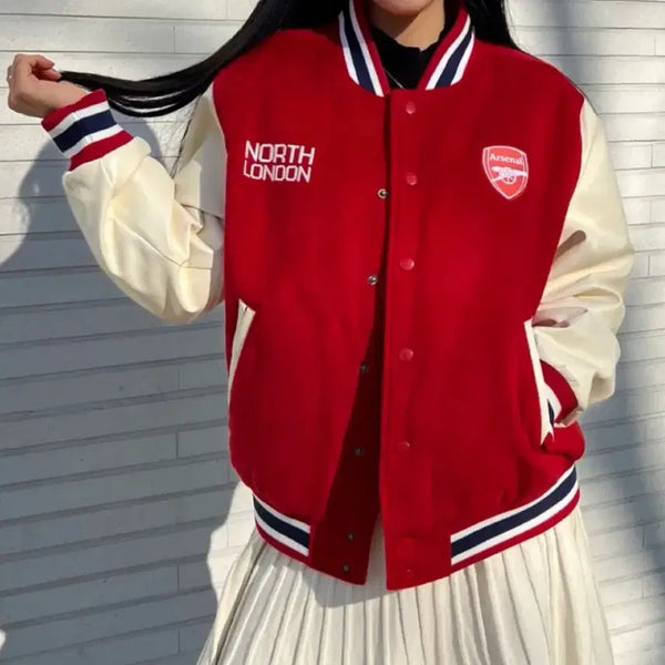 [BUNJANG] Arsenal Varsity Jacket Red (Size 95) / 원가21만원 아스날 바시티 자켓 레드 95