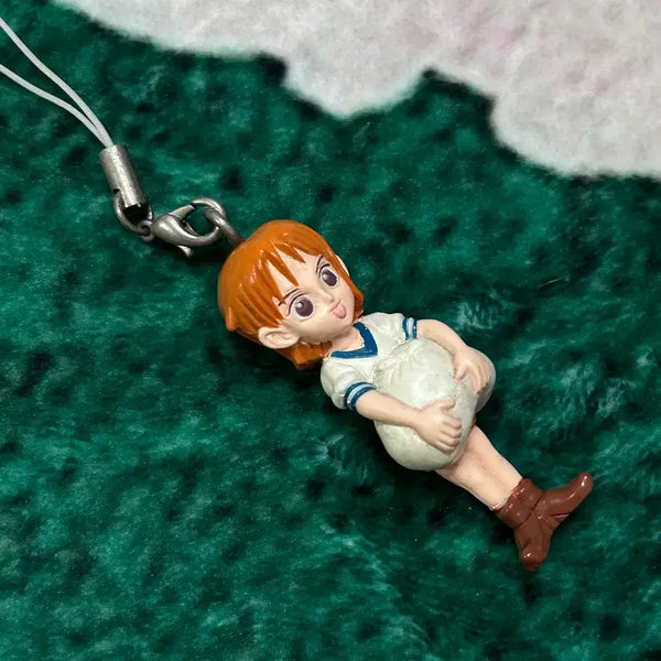 [BUNJANG] One Piece Nami Keyring Figure Strap / 고전문구 원피스 나미 키링 피규어 스트랩