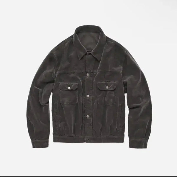 [BUNJANG] Politeu Half Borro Trucker Jacket Brown / [2] 폴리테루 하프 보로 트러커 자켓 브라운