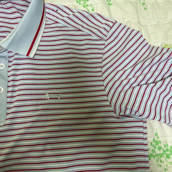 [BUNJANG] Louis Castel Striped Collar T-shirt / 루이까스텔 스트라이프 카라티 100