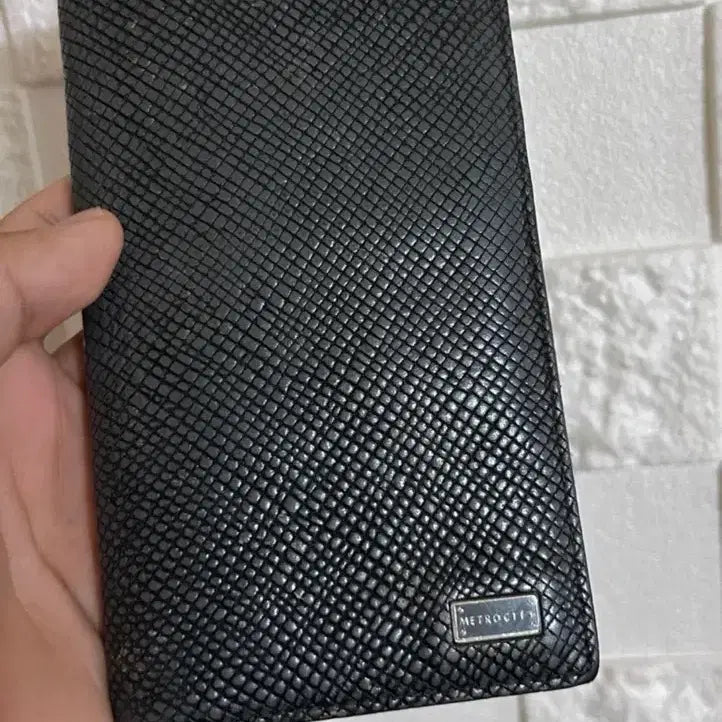 [BUNJANG] Metrocity Men's Black Long Wallet / 메트로시티 남성 블랙 장지갑
