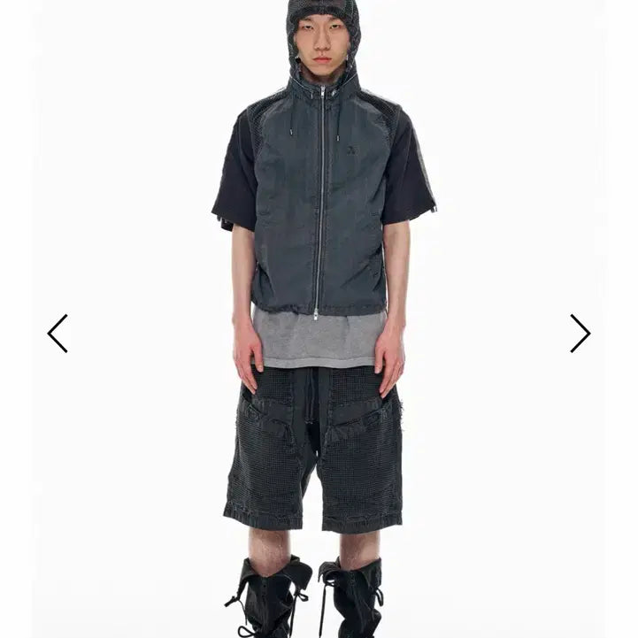 [BUNJANG] Icyto Mesh Half Pants Charcoal L / 단종상품) icyto MESH HALF PANTS charcoal L / 아이시토 매쉬하프팬츠