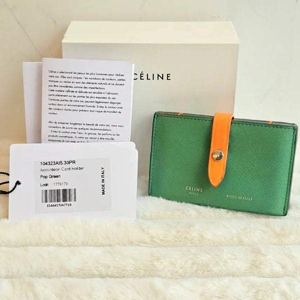 [BUNJANG] Celine Pop Green Card Holder / 셀린느 카드 홀더 팝 그린
