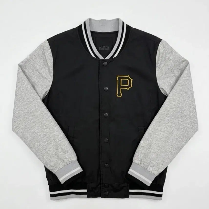 [BUNJANG] MLB Women's Baseball Jacket Black Grey Size 90 / 여성90/ MLB 야구점퍼 검정 회색