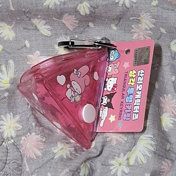 [BUNJANG] Sanrio My Melody Triangular Transparent Keyring / 산리오 - 마이멜로디 삼각 투명 키링