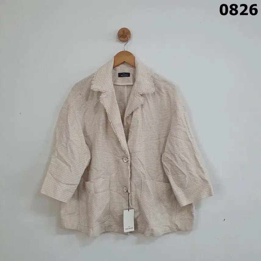 [BUNJANG] Daniel Esste Check Pattern Jacket Beige L / 다니엘 에스떼 체크 패턴 자켓 베이지 L