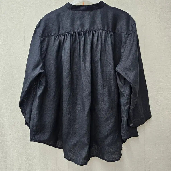 [BUNJANG] Muji 100% Linen 7-Sleeve Blouse / 무인양품 마100 % 블라우스 칠부 ~66