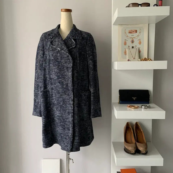 [BUNJANG] MINE Navy Tweed Jacket - Made in Italy / 55 마인(MINE) 네이비 트위드 자켓 made in Italy