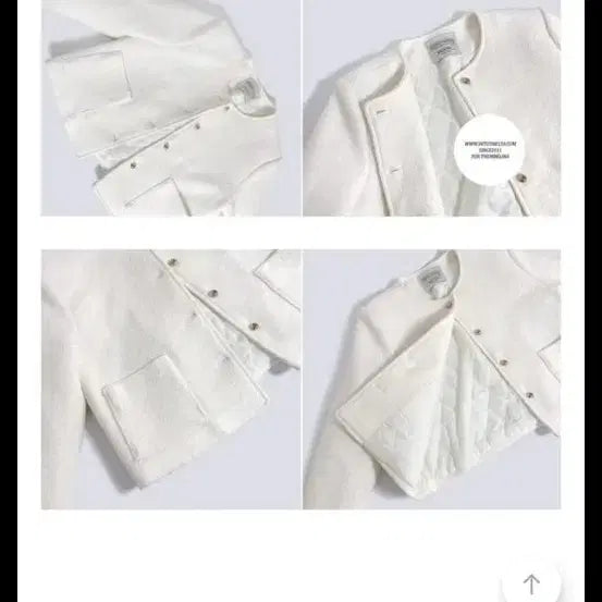 [BUNJANG] Into the 150 Quilted Tweed Jacket Ivory / 인투더150 누빔 트위드 자켓 아이보리