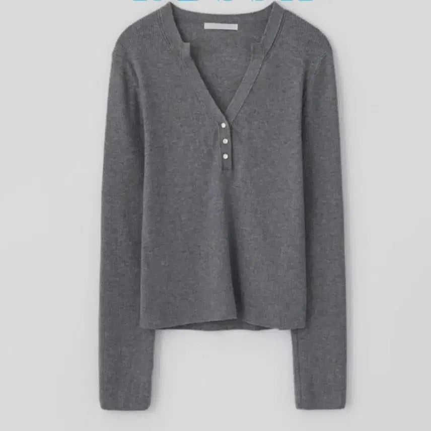 [BUNJANG] Tanatt Notch Button Knit Top / 타낫 노치 버튼 니트 탑