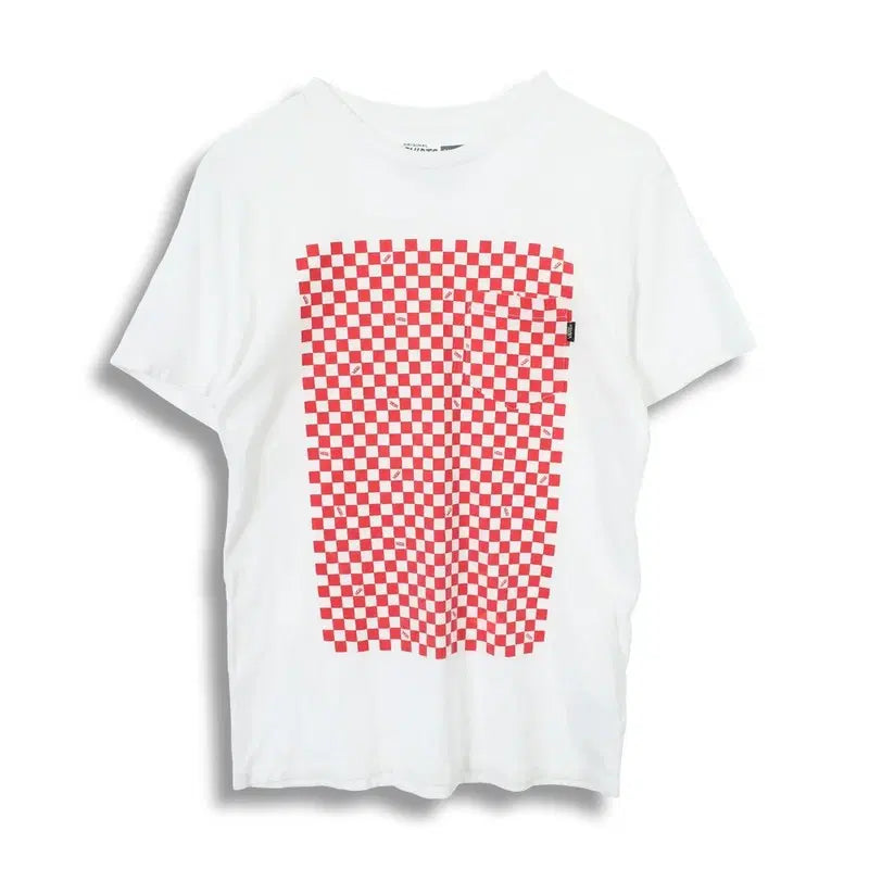 [BUNJANG] Vans Cotton Check Board Graphic T-Shirt / 반스 (MEN - S) 코튼 체크 보드 그래픽 반팔 티셔츠