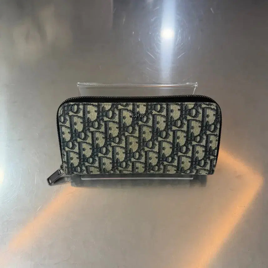 [BUNJANG] Dior Oblique Jacquard Zip Around Long Wallet / 디올 오블리크 자카드 지퍼돌이 장지갑